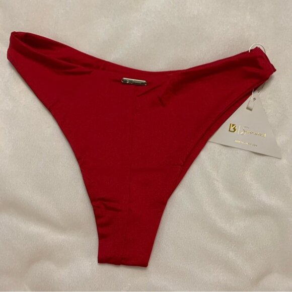 Buffbunny Collection High Tide Bottom in Bae Watch Red NWT Medium - Picture 6 of 7